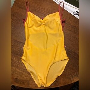 Yumiko Tamara pinch front Size Adult M yellow & red Bust lining, high cut leg